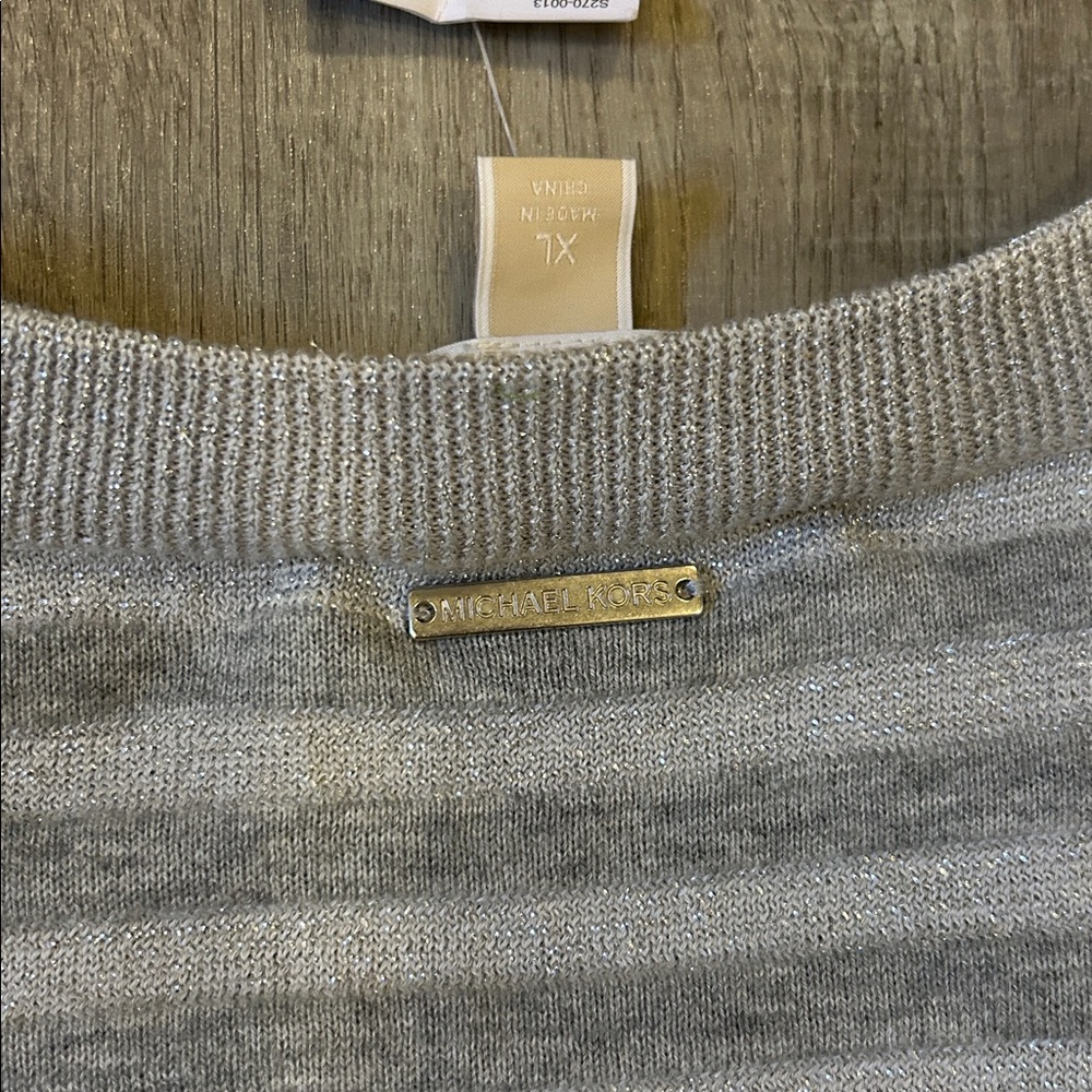 NWT Michael Kors Shimmer Sweater Sz XL - Picture 6 of 9